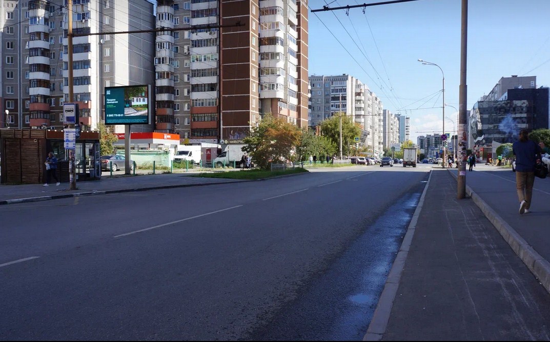 Фотография рекламного носителя, тип: Видеоэкран, адрес: Родонитовая ул.. д.9, ост. Бульвар Малахова, Екатеринбург, Свердловская область, Россия. Сторона В1-В10 №1075103