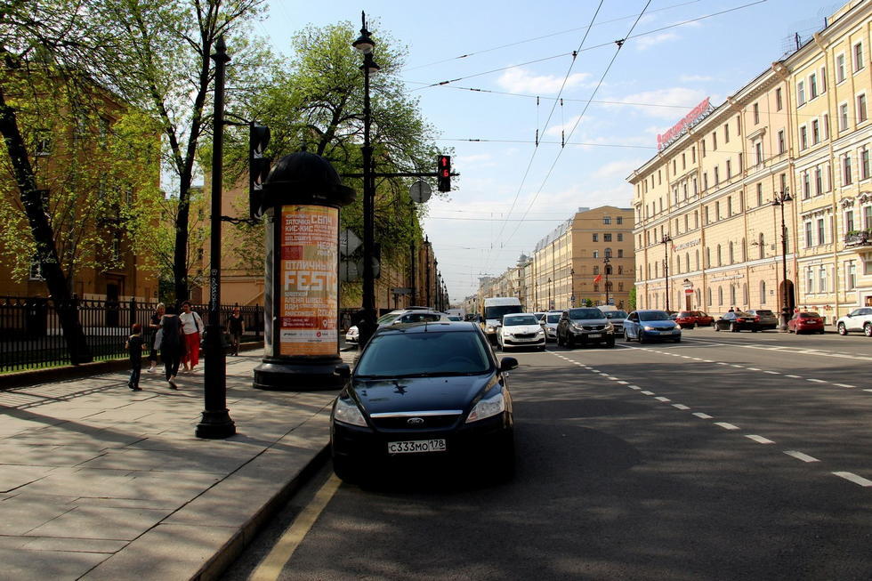 Фотография рекламного носителя, тип: Пиллар 3x1.4, адрес: Невский пр-т., д.171, Санкт-Петербург, Россия. Сторона Б №639682