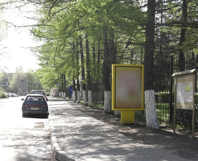 Фотография рекламного носителя, тип: Пилон, адрес: Коммунистическая ул., д.63, Лыткарино, Московская область, Россия. Сторона A №615196