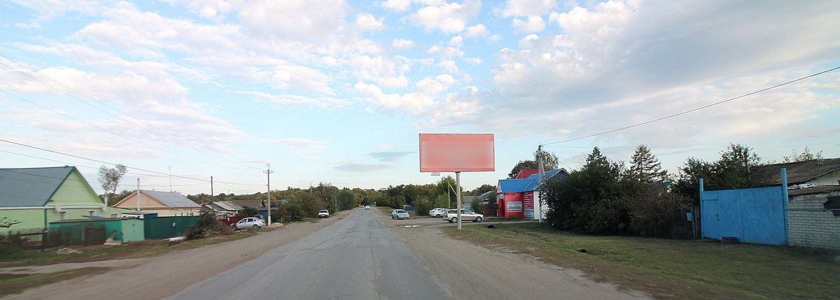 Фотография рекламного носителя, тип: Билборд 3x6, адрес: Дорожная ул. Х Некрасова ул., маг. Радуга, Татищево, Саратовская область, Россия. Сторона А №856327