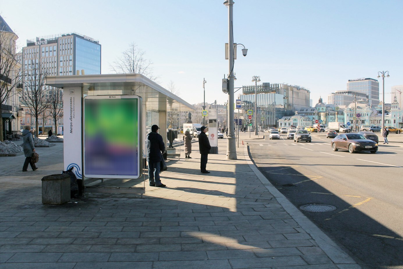 Фотография рекламного носителя, тип: Остановка 1.8x1.2, адрес: Бутырский Вал ул., д.4, Москва, Россия. Сторона Бh1-Бh4 №1074923