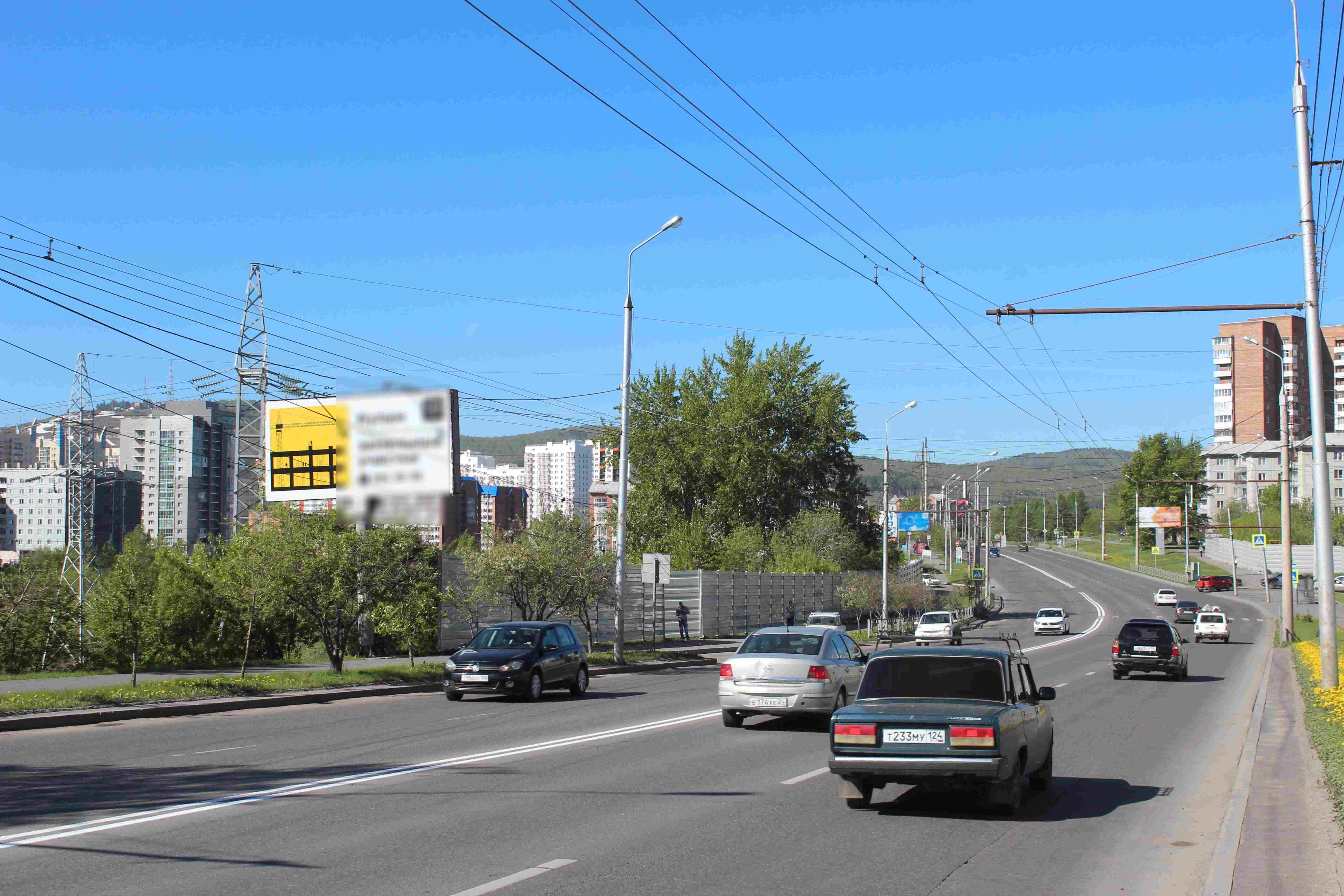 Фотография рекламного носителя, тип: Билборд 3x6, адрес: Елены Стасовой ул. Х Гусарова ул., д.3а, Красноярск, Красноярский край, Россия. Сторона Б №820608