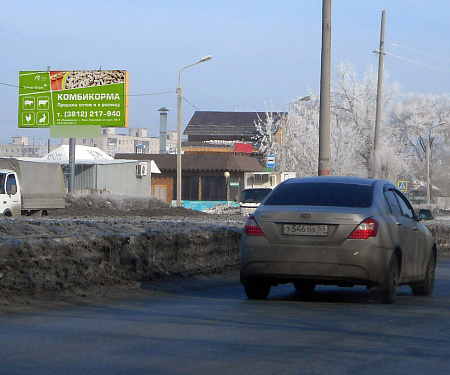 Фотография рекламного носителя, тип: Билборд 3x6, адрес: Заозерная ул. Х 7-я Заозерная ул., Омск, Омская область, Россия. Сторона В №606241