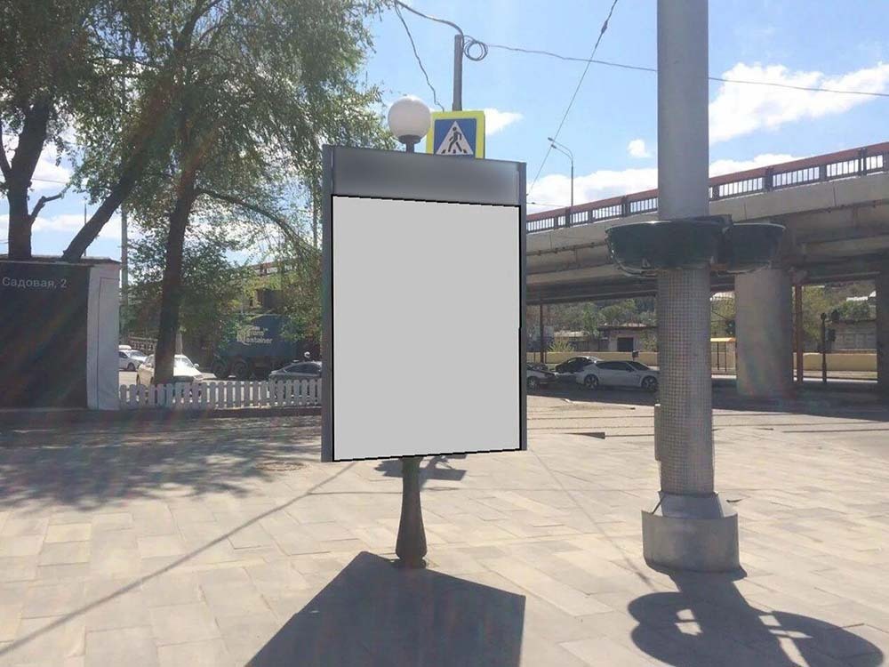Фотография рекламного носителя, тип: Ситиформат 1.8x1.2, адрес: Б.Садовая ул., д.2, Ростов-на-Дону, Ростовская область, Россия. Сторона А №943509