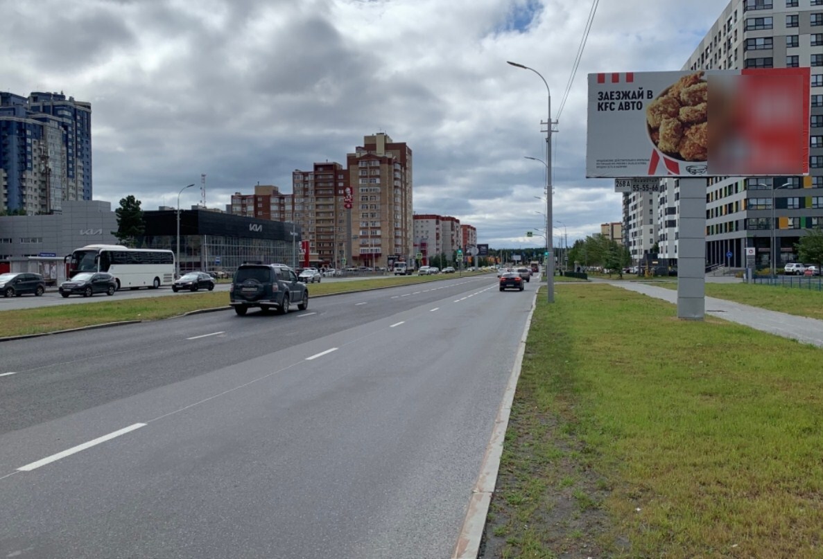 Фотография рекламного носителя, тип: Билборд 3x6, адрес: Югорский тракт, д.2, Сургут, Ханты-Мансийский автономный округ – Югра, Россия. Сторона А №960068