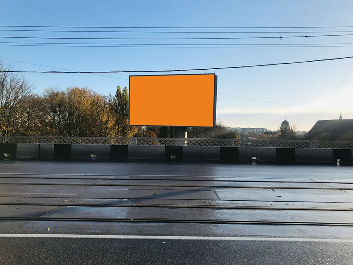 Фотография рекламного носителя, тип: Суперсайт 5x10, адрес: Ленинский пр-т., эстакадный мост, поз.2, Калининград, Калининградская область, Россия. Сторона А №974146