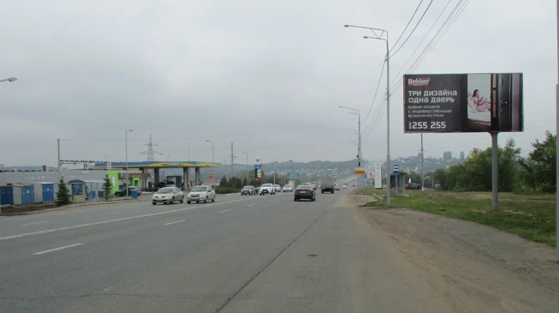 Фотография рекламного носителя, тип: Билборд 3x6, адрес: Усть-Курдюмское ш., Гусельский мост, Саратов, Саратовская область, Россия. Сторона А №1078135