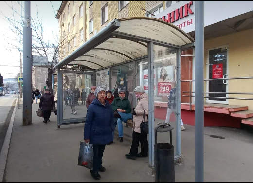 Фотография рекламного носителя, тип: Остановка 1.8x1.2, адрес: Московская ул., ост. Рахова, Саратов, Саратовская область, Россия. Сторона А №602894