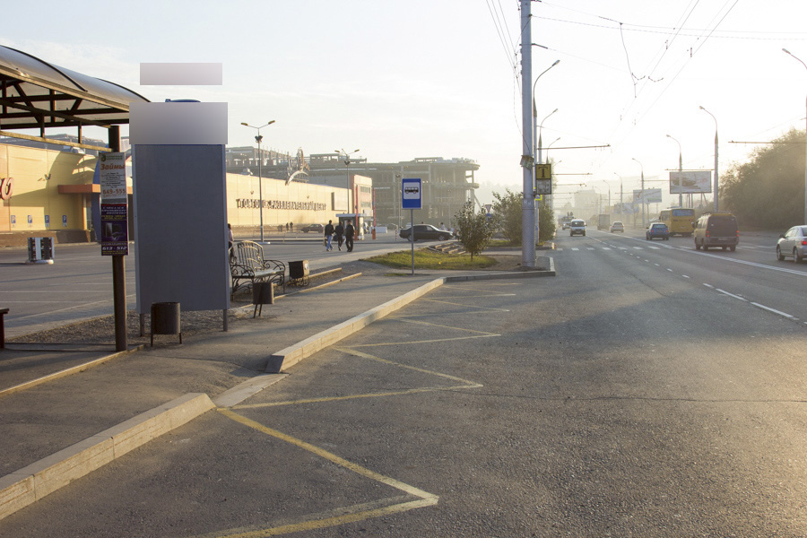 Фотография рекламного носителя, тип: Нестандартный ситиформат, адрес: Сергеева ул. Х Аргунова ул., поз.1, Иркутск, Иркутская область, Россия. Сторона Б №509556