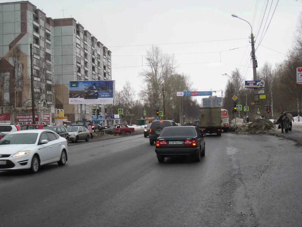 Фотография рекламного носителя, тип: Билборд 3x6, адрес: Обводный канал Х Гайдара ул., Архангельск, Архангельская область, Россия. Сторона В №765896