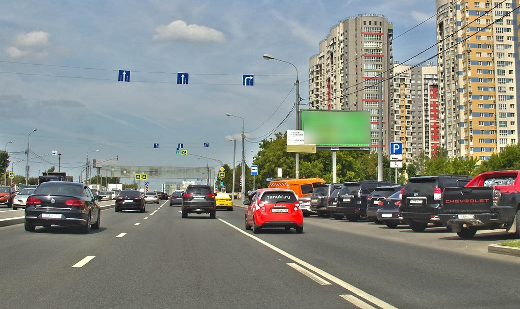 Фотография рекламного носителя, тип: Билборд 3x6, адрес: Лобачевского ул., д.118, Москва, Россия. Сторона Аh1-Аh4 №938485