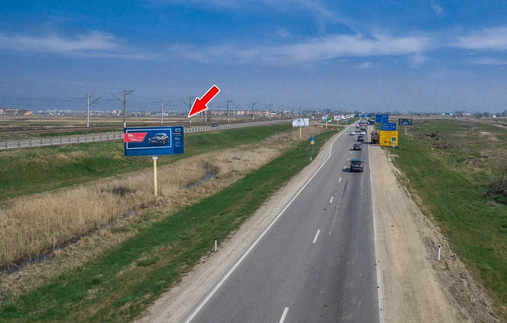 Фотография рекламного носителя, тип: Билборд 3x6, адрес: Краснодар-Новороссийск а/д, 19 899м, поз.2, Краснодар, Краснодарский край, Россия. Сторона А №477972