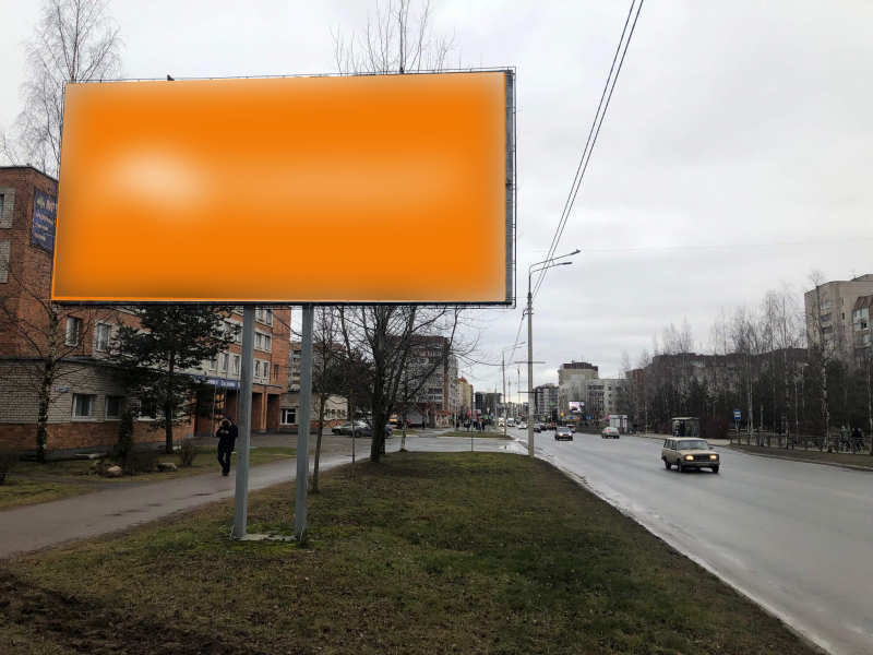 Фотография рекламного носителя, тип: Билборд 3x6, адрес: Коммунальная ул., д.62, Псков, Псковская область, Россия. Сторона Б №818087