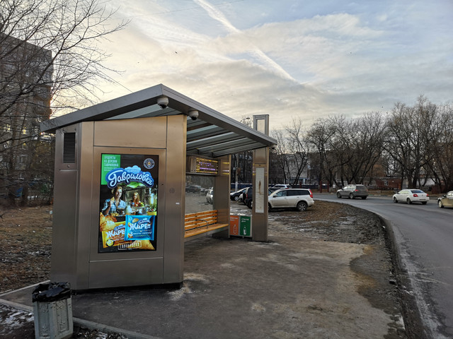 Фотография рекламного носителя, тип: Остановка, адрес: Голубева ул., ост. Школа-интернат, поз.1, Нижний Новгород, Нижегородская область, Россия. Сторона B1-В10 №872097