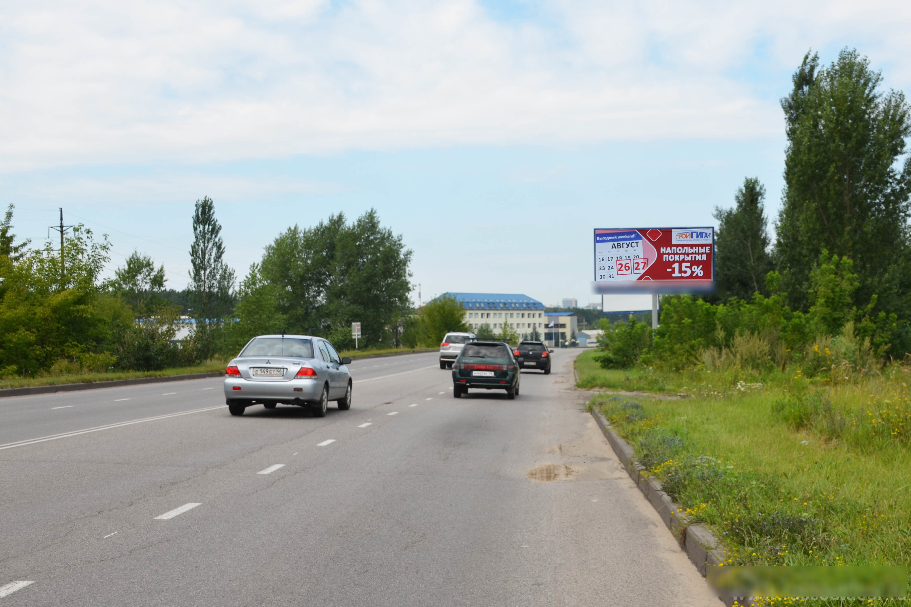 Фотография рекламного носителя, тип: Билборд 3x6, адрес: Соловьиная ул., д.49б, у поворота на АЗС, Курск, Курская область, Россия. Сторона А №578711