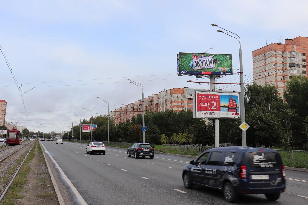 Фотография рекламного носителя, тип: Билборд 3x6, адрес: Ямашева пр-т. Х Адоратского ул., Казань, Республика Татарстан, Россия. Сторона A1-A3 №855185