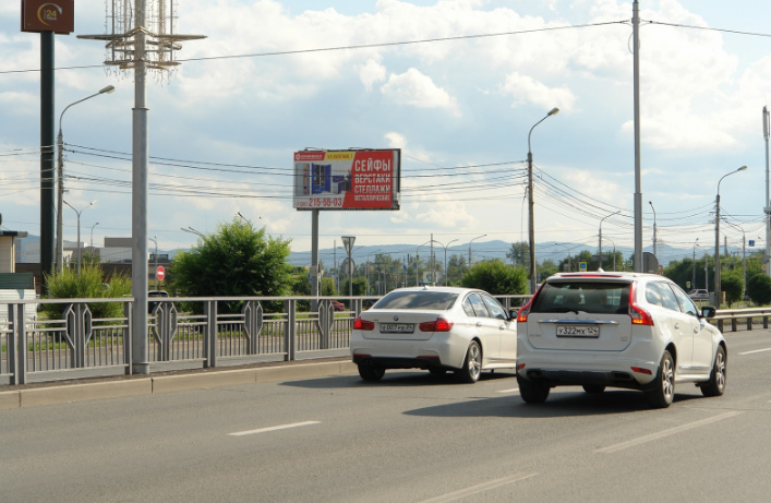 Фотография рекламного носителя, тип: Билборд 3x6, адрес: Молокова ул., д.43, Красноярск, Красноярский край, Россия. Сторона Б №1097392