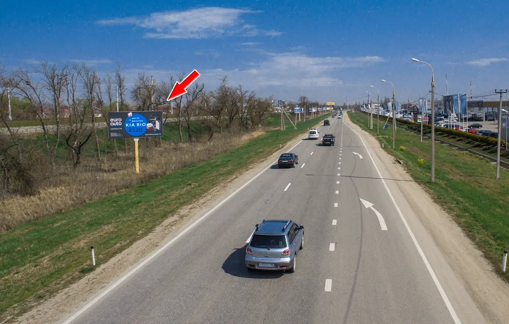 Фотография рекламного носителя, тип: Билборд 3x6, адрес: Краснодар-Новороссийск а/д, 17 632м, Краснодар, Краснодарский край, Россия. Сторона А №478003