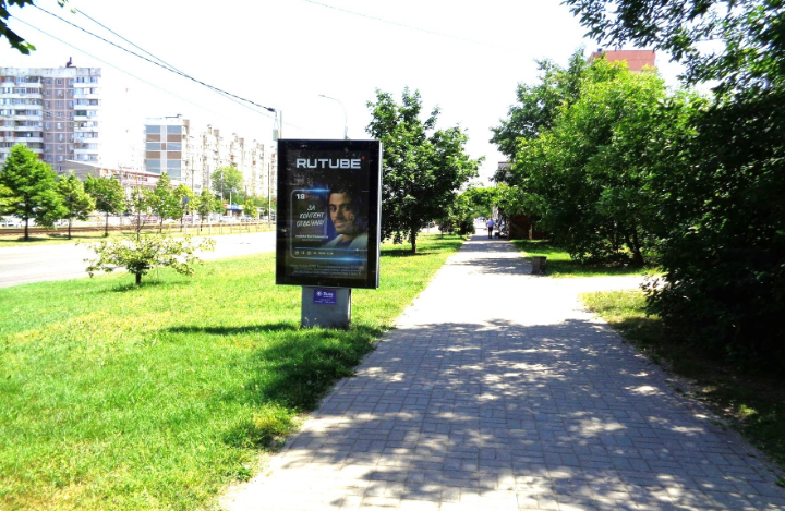 Фотография рекламного носителя, тип: Ситиформат 1.8x1.2, адрес: Чекистов пр-т., д.34, Краснодар, Краснодарский край, Россия. Сторона А №458781