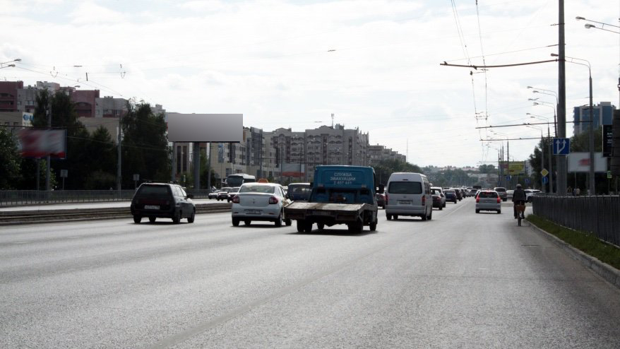 Фотография рекламного носителя, тип: Суперсайт 4x12, адрес: Хусаина Ямашева ул., д.39, Казань, Республика Татарстан, Россия. Сторона B1-В10 №685948
