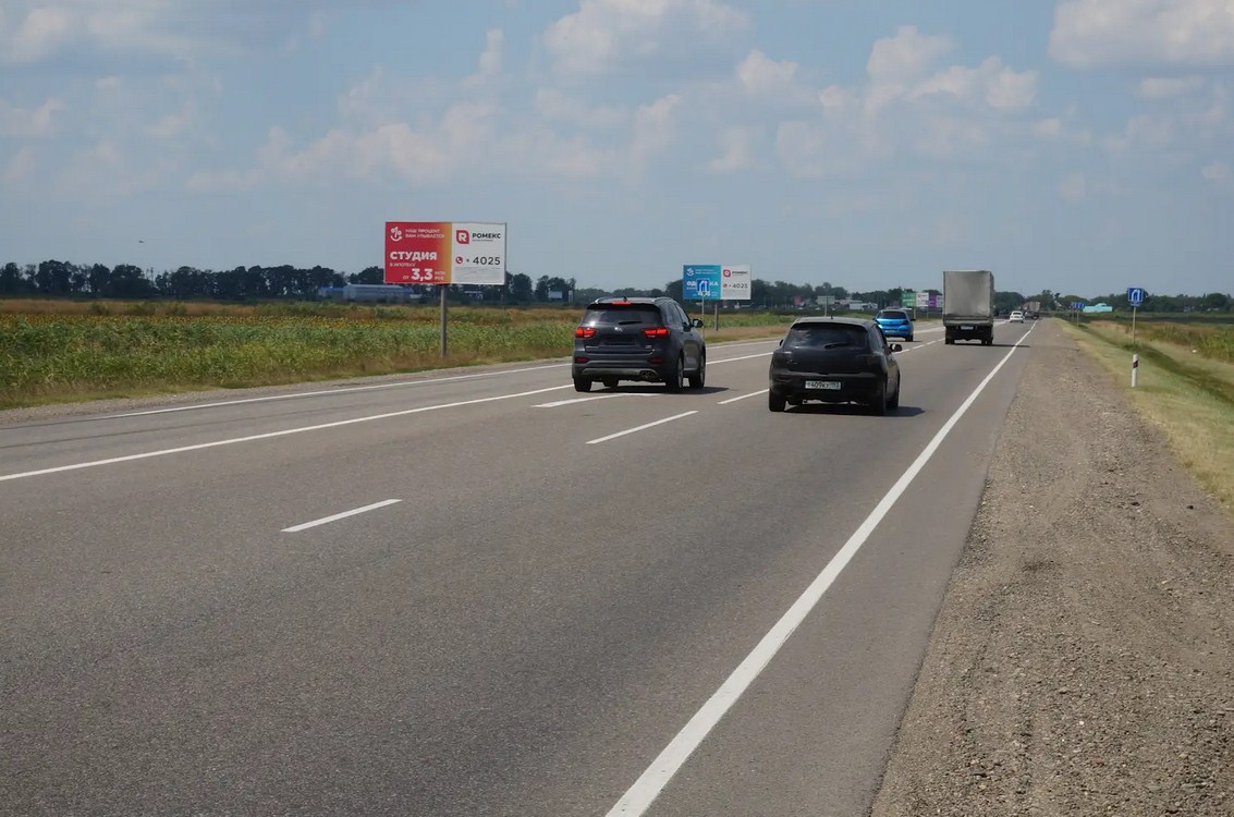 Фотография рекламного носителя, тип: Билборд 3x6, адрес: Краснодар - Славянск-на-Кубани - Крым а/д., 21 127м, Краснодар, Краснодарский край, Россия. Сторона Б №1084997