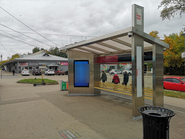 Фотография рекламного носителя, тип: Остановка, адрес: Львовская ул., ост. Дружаева ул., поз.1, Нижний Новгород, Нижегородская область, Россия. Сторона A1-А10 №873354