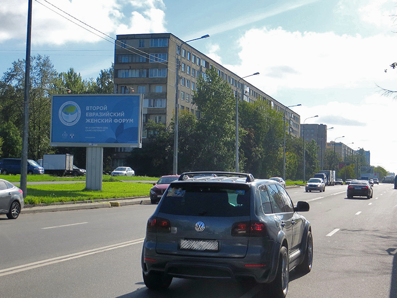 Фотография рекламного носителя, тип: Билборд 3x6, адрес: Белградская ул., д.30 X Славы пр-т., Санкт-Петербург, Россия. Сторона B №1094537