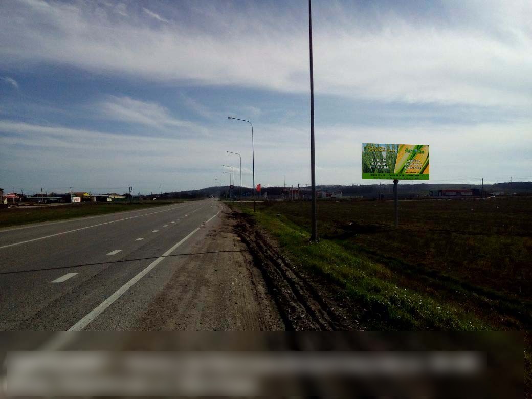 Фотография рекламного носителя, тип: Билборд 3x6, адрес: Краснодар-Верхнебаканский а/д., 96 400м, Абинск, Краснодарский край, Россия. Сторона А №396708