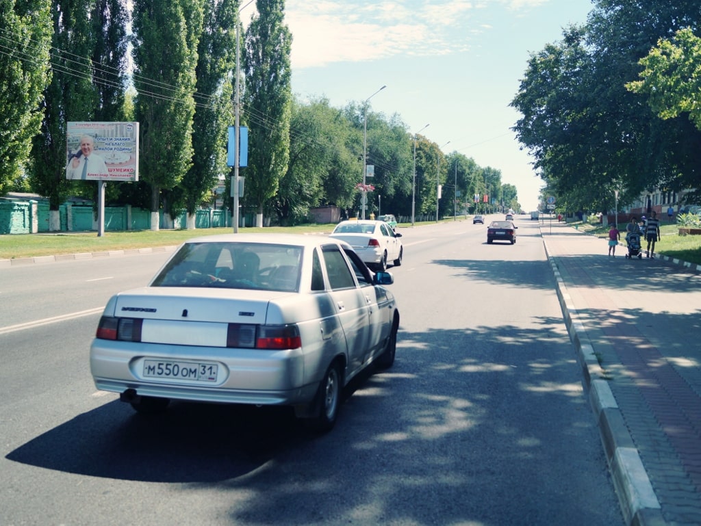 Фотография рекламного носителя, тип: Билборд 3x4, адрес: Комсомольская ул. X Фрунзе ул., Губкин, Белгородская область, Россия. Сторона B №1010323