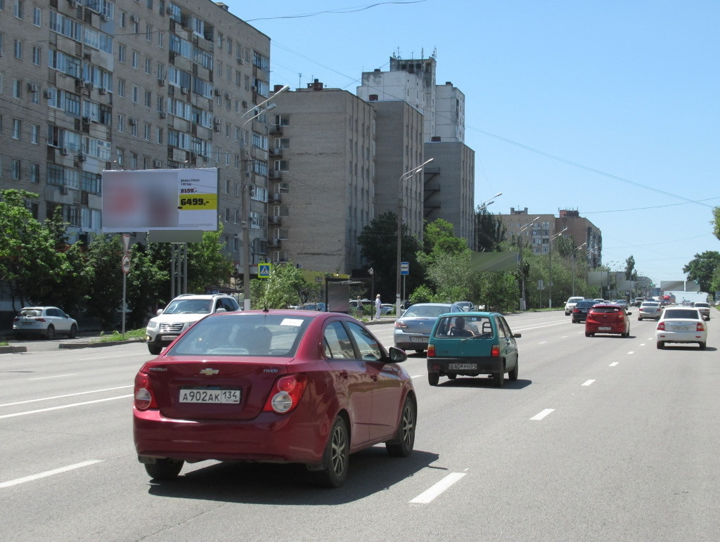 Фотография рекламного носителя, тип: Билборд 3x6, адрес: Рокоссовского ул., д.52, Волгоград, Волгоградская область, Россия. Сторона Б №596166