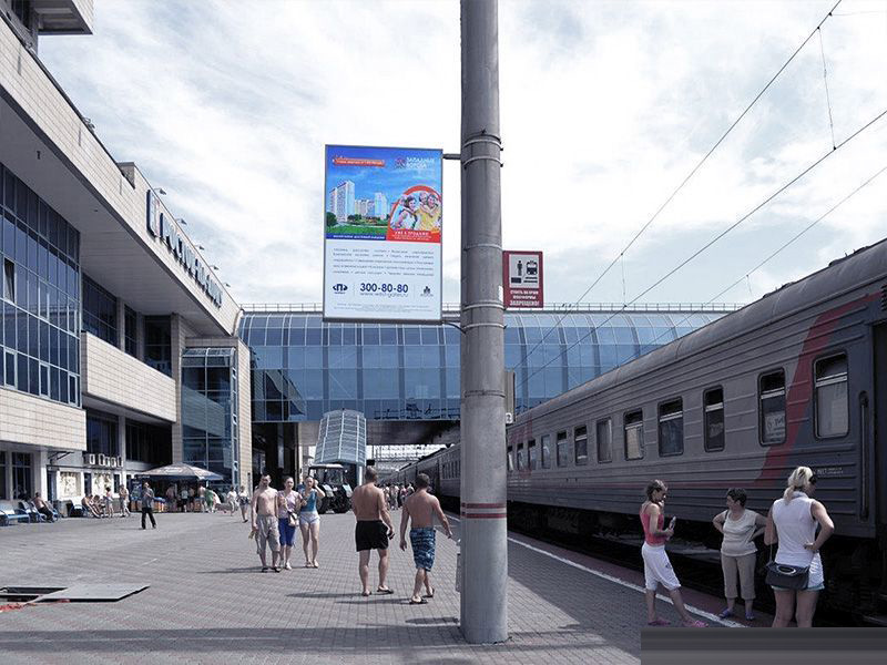 Фотография рекламного носителя, тип: Ситиформат 1.8x1.2, адрес: Привокзальная пл., д.1/2, платформа №1, поз.3, Ростов-на-Дону, Ростовская область, Россия. Сторона Б №987332