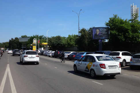 Фотография рекламного носителя, тип: Ситиборд 2.7x3.7, адрес: Вишняковой ул., д.146/1, поз.2, Краснодар, Краснодарский край, Россия. Сторона А №537687