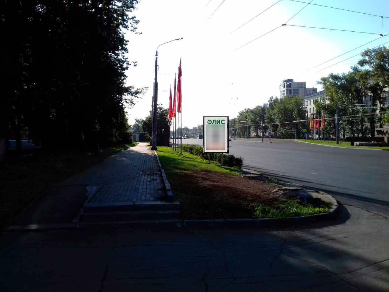 Фотография рекламного носителя, тип: Ситиформат 1.8x1.2, адрес: Ленина пр., д.24, Челябинск, Челябинская область, Россия. Сторона B №1046631