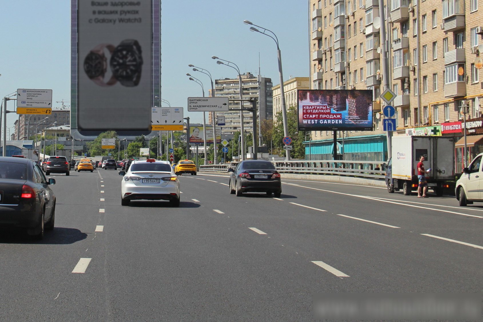 Фотография рекламного носителя, тип: Билборд 3x6, адрес: Ленинградский пр-т., д.78, корп.1 Х Балтийская ул., Москва, Россия. Сторона Ah1-Аh4 №882167
