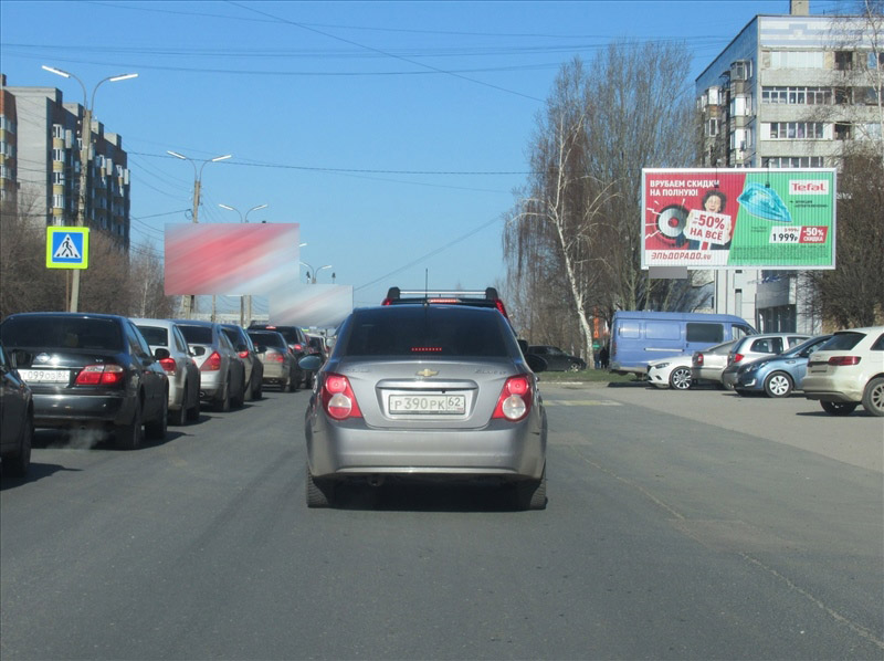 Фотография рекламного носителя, тип: Билборд 3x6, адрес: Зубковой ул., д.19а, Рязань, Рязанская область, Россия. Сторона А1-A3 №595978