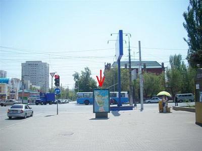 Фотография рекламного носителя, тип: Ситиформат 1.8x1.2, адрес: Академическая ул., гостиница "Южная", Волгоград, Волгоградская область, Россия. Сторона А №1066155