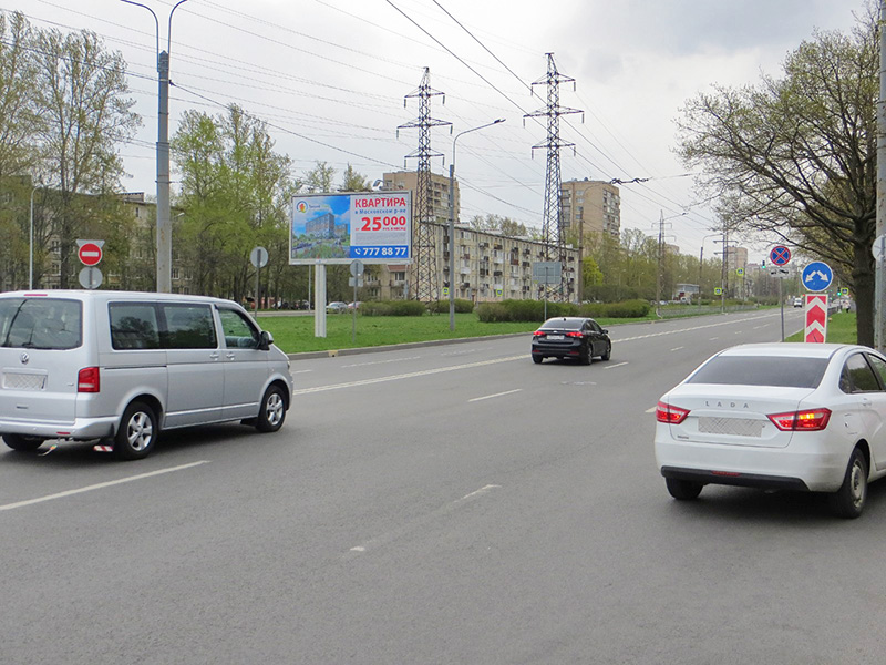 Фотография рекламного носителя, тип: Билборд 3x6, адрес: Космонавтов пр-т., д.18, корп.1, Санкт-Петербург, Россия. Сторона B №1094428