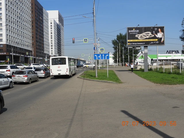 Фотография рекламного носителя, тип: Билборд 3x6, адрес: Алексеева ул. Х 78 Добр. Бригады ул., Красноярск, Красноярский край, Россия. Сторона A1-A3 №378524