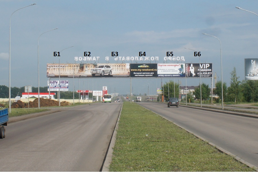 Фотография рекламного носителя, тип: Арка, адрес: Тамбов-Лысые горы а/д, Мичуринская ул., Тамбов, Тамбовская область, Россия. Сторона Б1 №479532