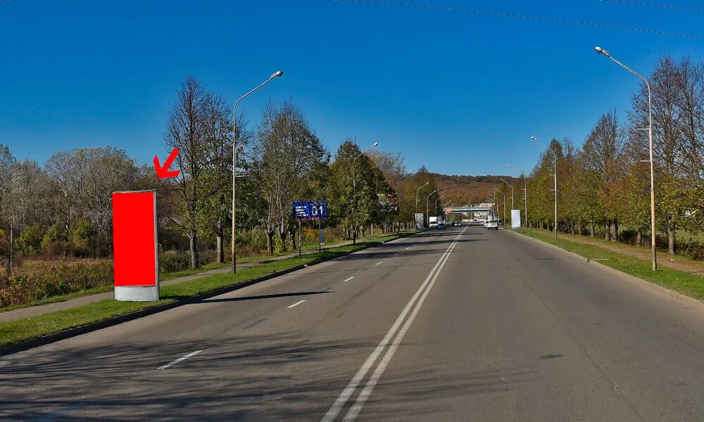 Фотография рекламного носителя, тип: Пиллар 3x1.4, адрес: Революции ул., поз.2, Горячий Ключ, Краснодарский край, Россия. Сторона Б №1026273