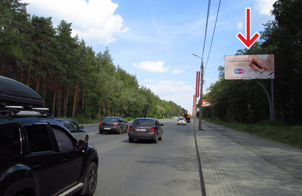 Фотография рекламного носителя, тип: Билборд 3x6, адрес: Худякова ул. Х Лесопарковая ул., поз.12, Челябинск, Челябинская область, Россия. Сторона А №376832