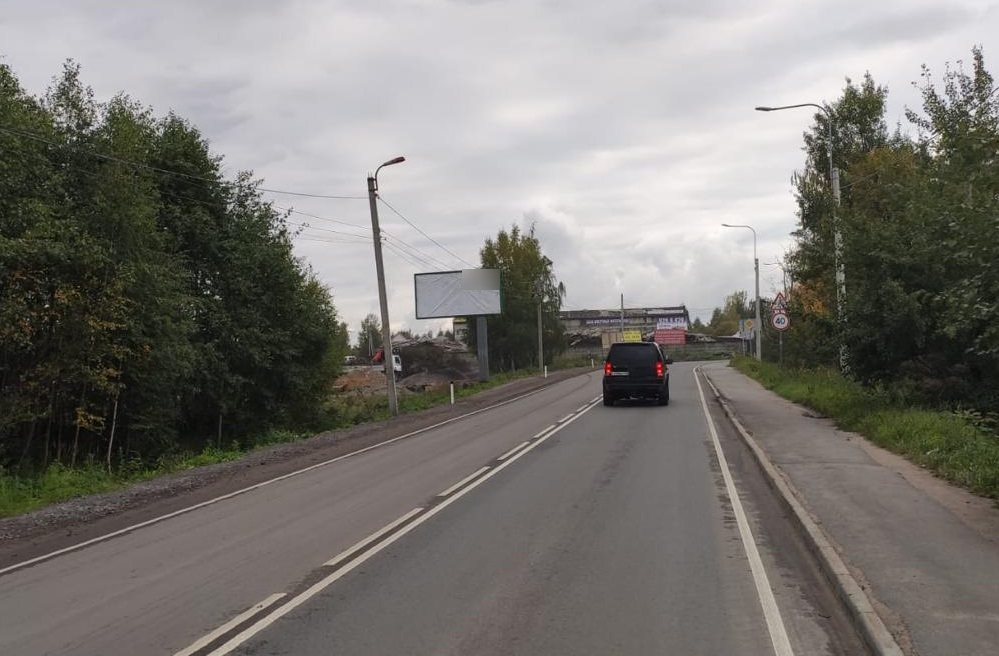 Фотография рекламного носителя, тип: Билборд 3x6, адрес: Сосново пос., Вокзальная ул., д.7, Ленинградская область, Россия. Сторона Б №991592