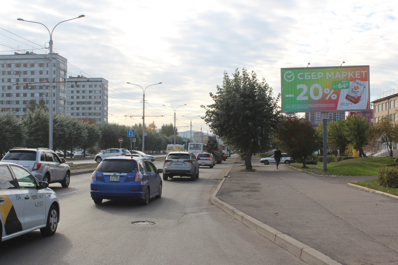 Фотография рекламного носителя, тип: Билборд 3x6, адрес: Красноярский рабочий пр-т., д.154, Красноярск, Красноярский край, Россия. Сторона A1-А3 №848702
