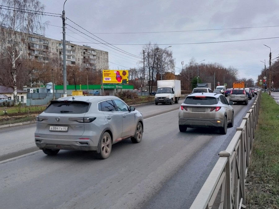 Фотография рекламного носителя, тип: Медиафасад, адрес: Михайловское ш., д.248, Рязань, Рязанская область, Россия. Сторона А1-А10 №1056865