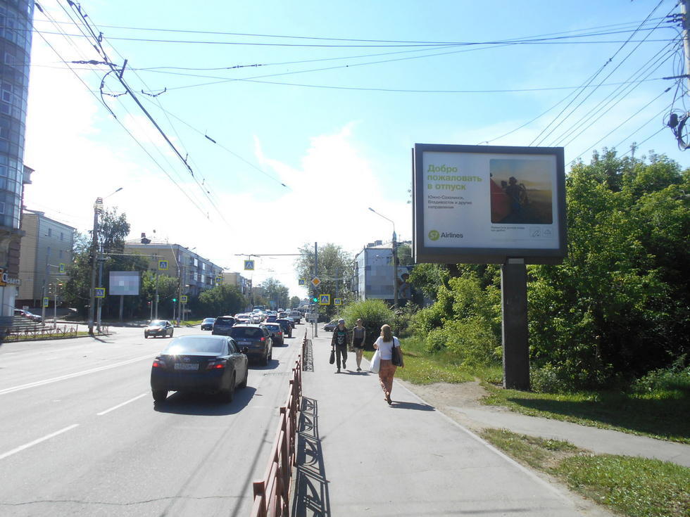Фотография рекламного носителя, тип: Ситиборд 2.7x3.7, адрес: 1-ая Советская ул. Х Красноярская ул., Иркутск, Иркутская область, Россия. Сторона А №330445