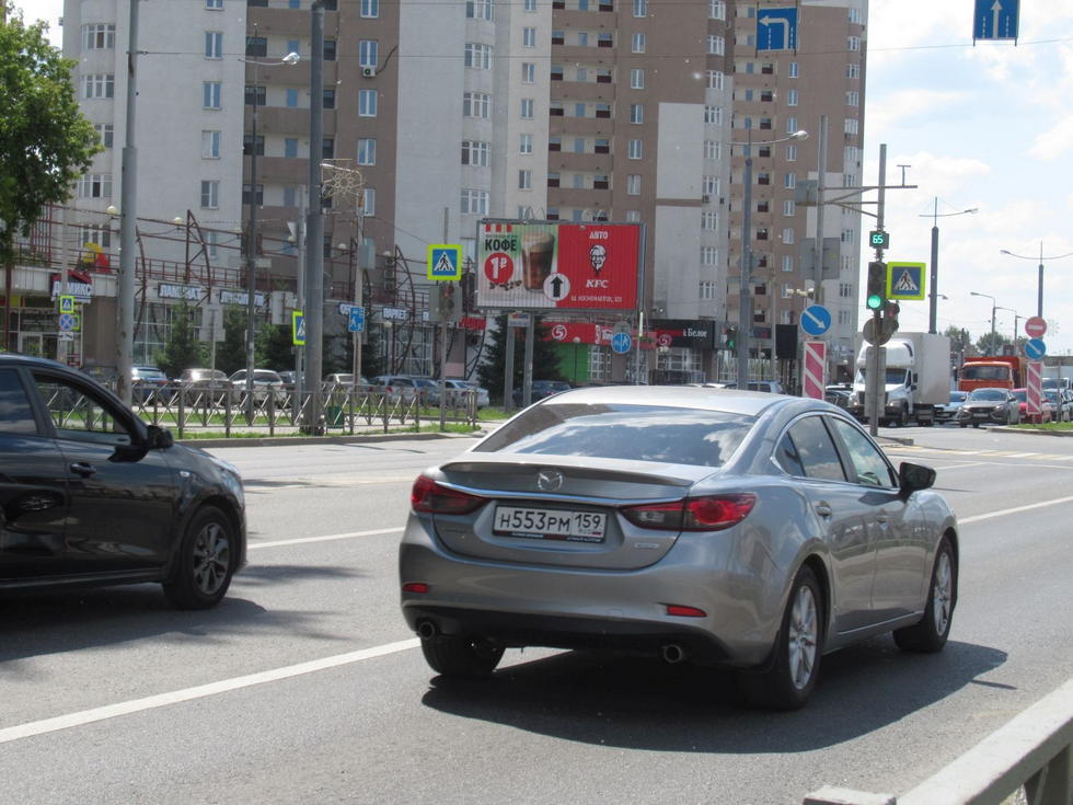 Фотография рекламного носителя, тип: Билборд 3x6, адрес: Космонавтов ш., д.213, Пермь, Пермский край, Россия. Сторона B1-B3 №755822
