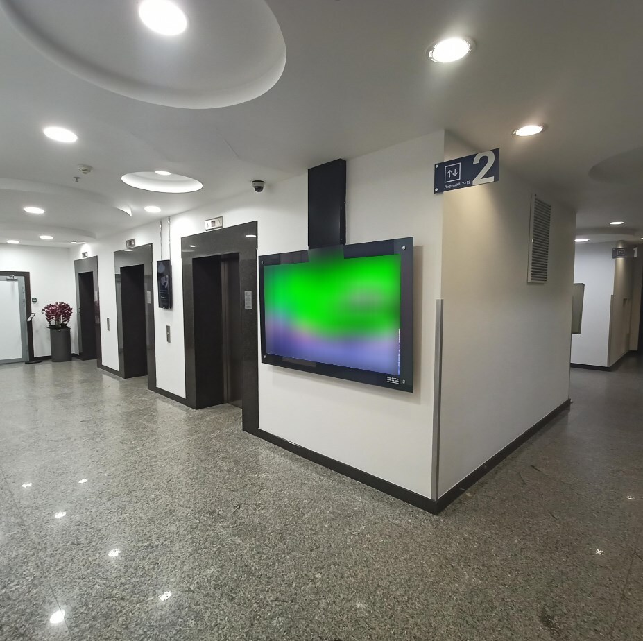 Фотография рекламного носителя, тип: Видеоэкран, адрес: Бизнес-центр «Монарх», Ленинградский пр-т., д.31а, стр.1, Москва, Россия. Сторона/вариант A1-A10 №1012727