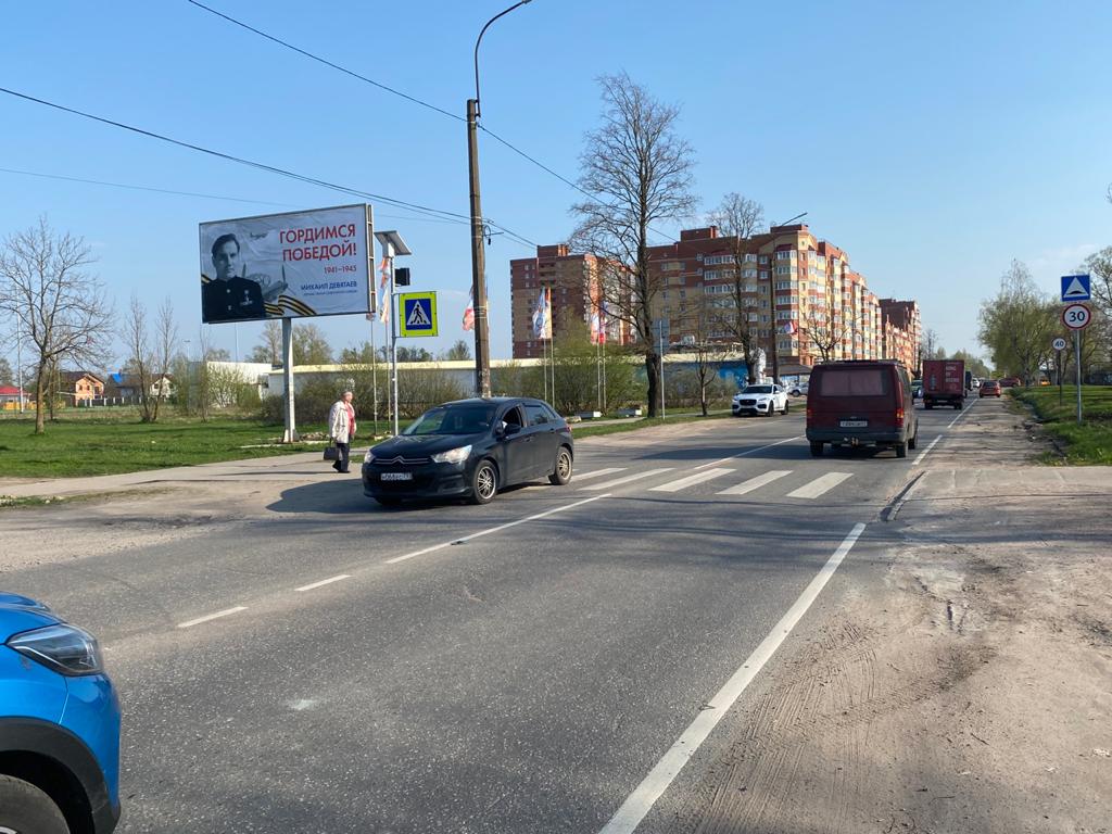 Фотография рекламного носителя, тип: Билборд 3x6, адрес: Советский пр-т. Х Дачная ул., д.6, Никольское, Ленинградская область, Россия. Сторона Б №870110