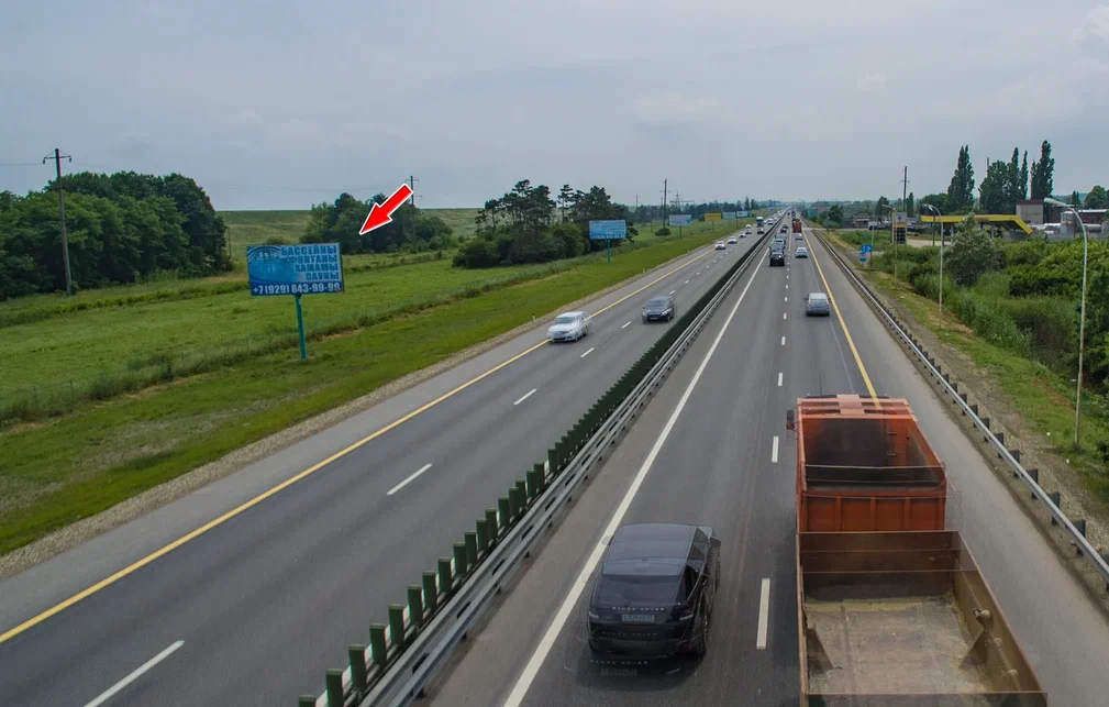 Фотография рекламного носителя, тип: Билборд 3x6, адрес: М-4 Дон а/д, 1349 250м, Краснодар, Краснодарский край, Россия. Сторона Б №602522