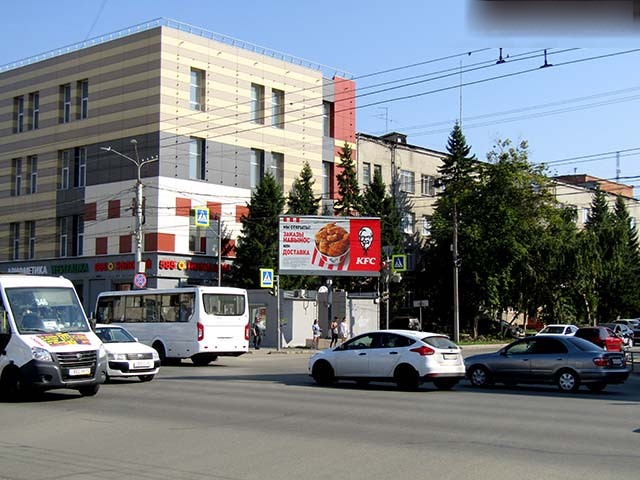 Фотография рекламного носителя, тип: Билборд 3x6, адрес: Карла Маркса пр-т., д.39 Х Циалковского ул., Омск, Омская область, Россия. Сторона А1 №809486